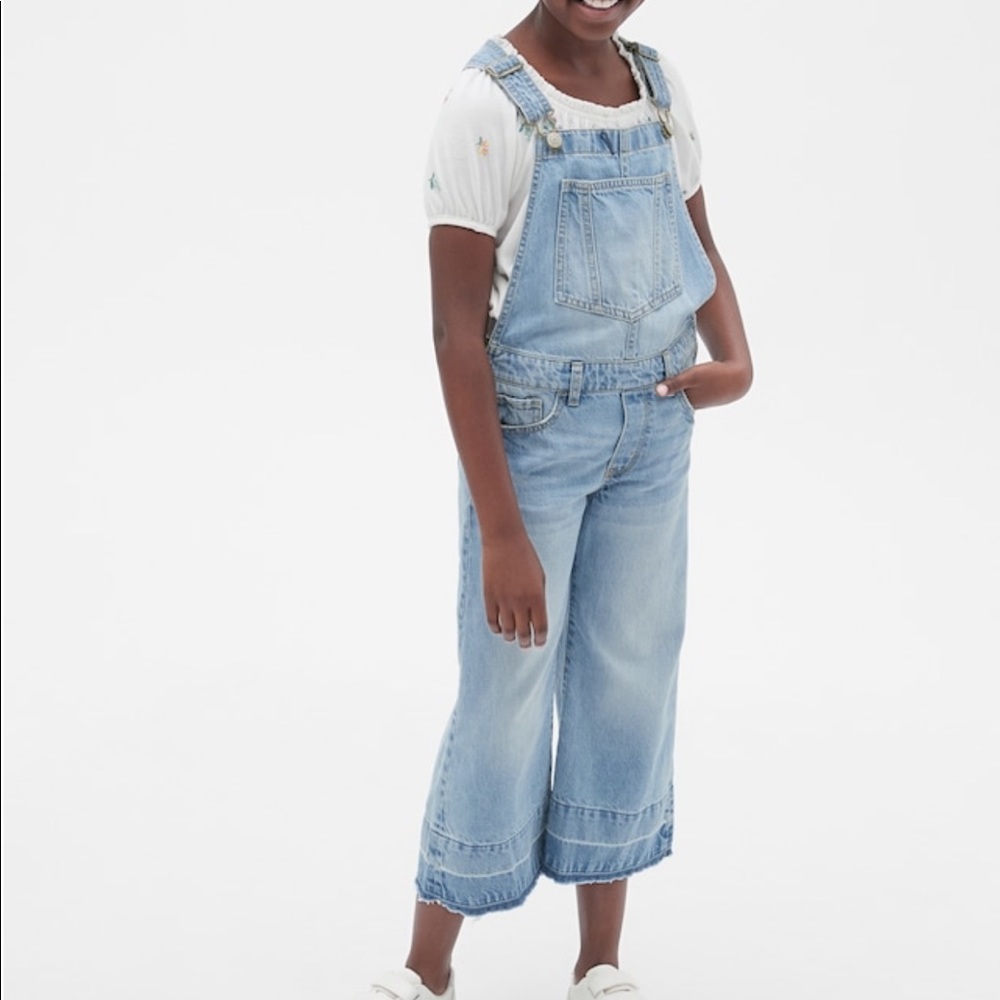 Girl’s Gap Denim Wide Leg Overalls